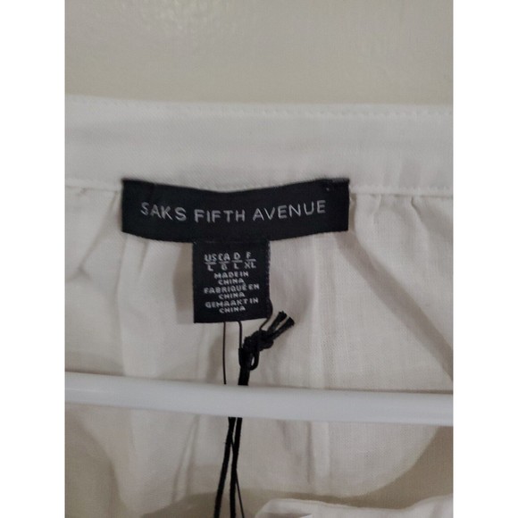 Saks Fifth Avenue Belted Linen Dress - Large - Picture 4 of 5